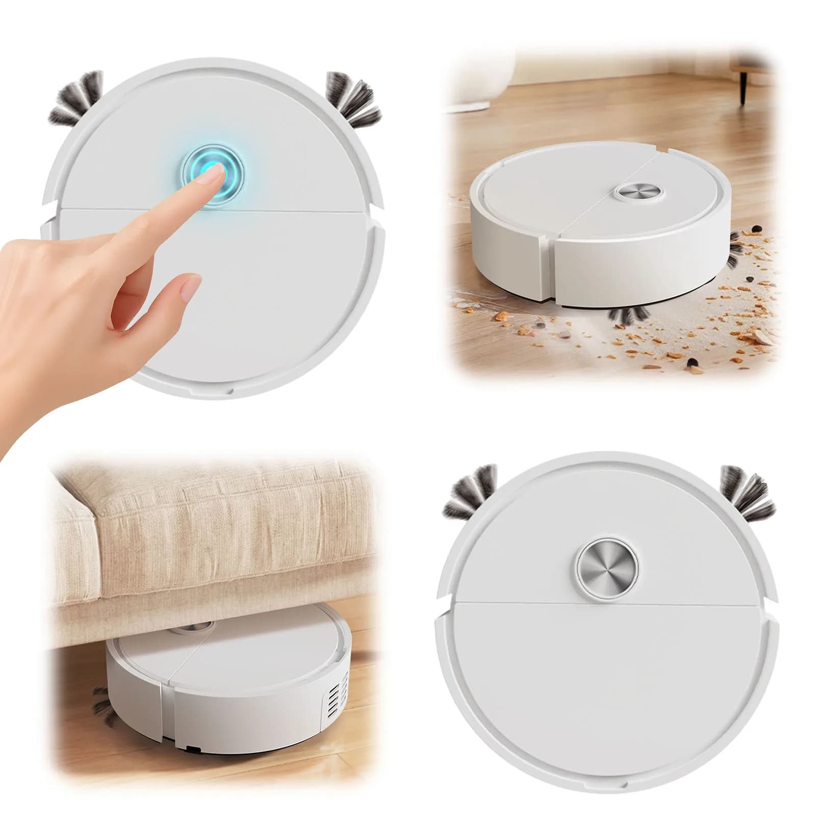 3 in 1 Intelligent Sweeping Robot Removable Dust Collection Box Portable Sweeping Machine Smart Vacuum Mop Robot for Home Office