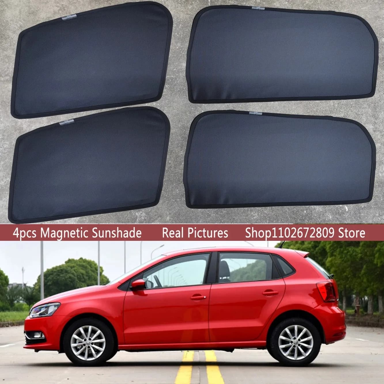 Parasole Magnetico per Auto, Tendina Parasole per Parabrezza Anteriore, Accessori per Volkswagen VW POLO 6R 6C 2009 ~ 2017 MK5
