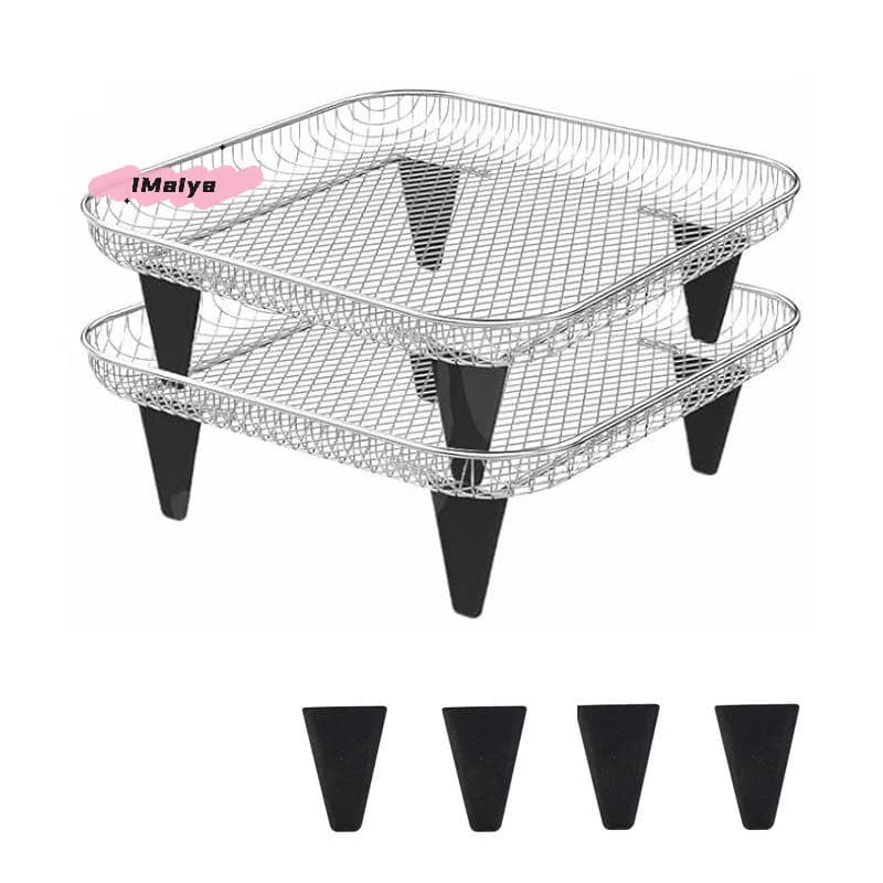Set di 4/6/8 Pezzi di Piedini in Silicone per Friggitrice ad Aria, Protezioni Antivapore per Griglie di Essiccazione, Tamponi in Gel di Silice per Vassoi