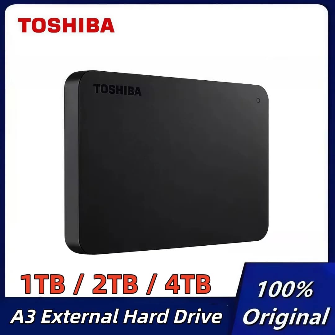 Hard Disk Esterno Portatile Originale Toshiba A3 4TB 2TB 1TB USB 3.0 Canvio Basics per Desktop e Laptop