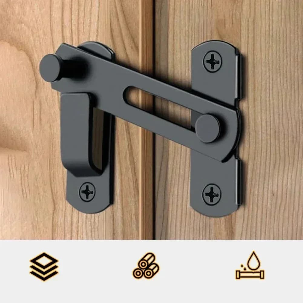 Chiusura di sicurezza domestica Serratura multicolore Elegante chiusura per porta con cerniera in acciaio inossidabile Design intuitivo per porte di fienile