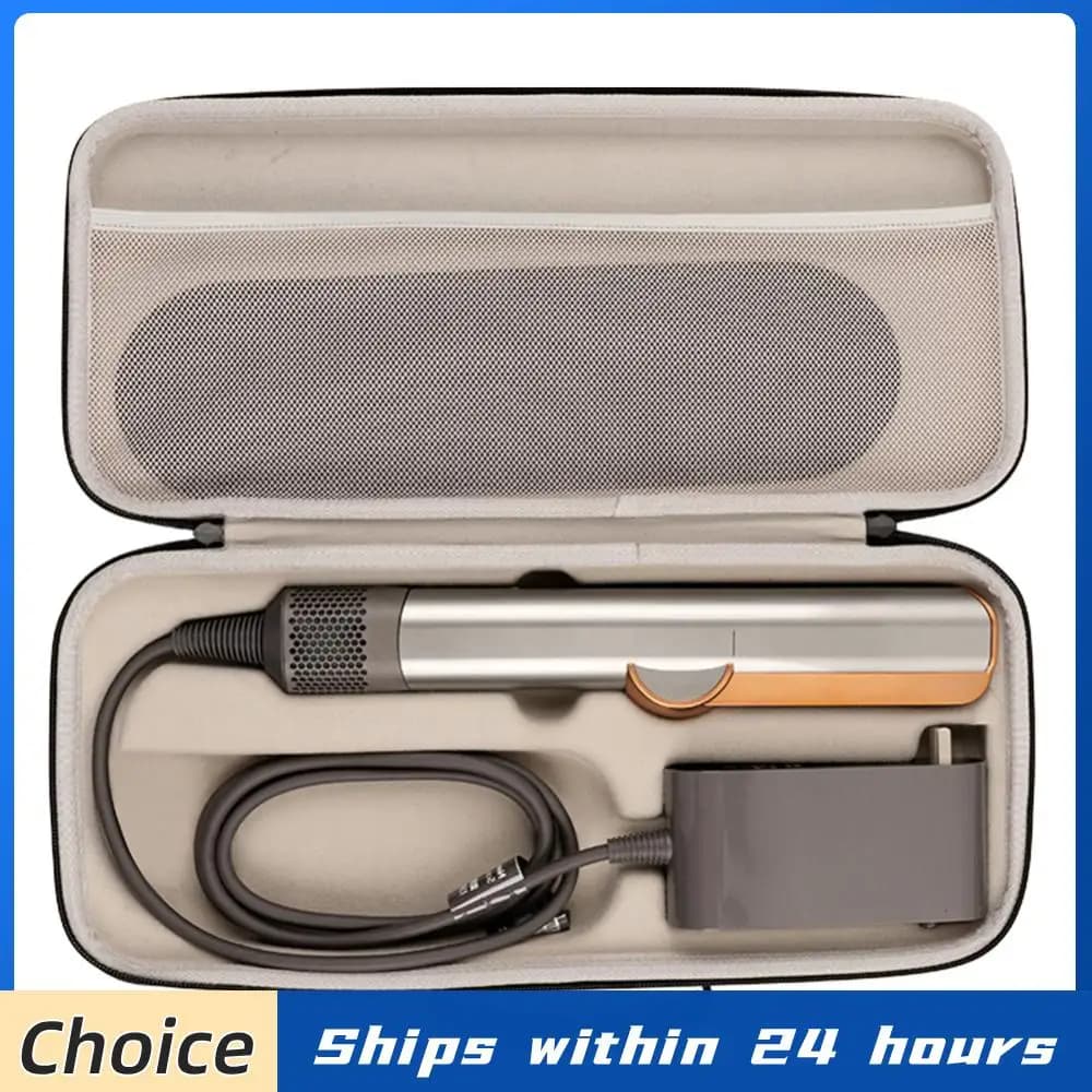 Anti-shocket EVA Travel Case, Protective Anti-scratch Case with Hinge, Anti-dust for Hair Plate Dyson Airstrait HT01