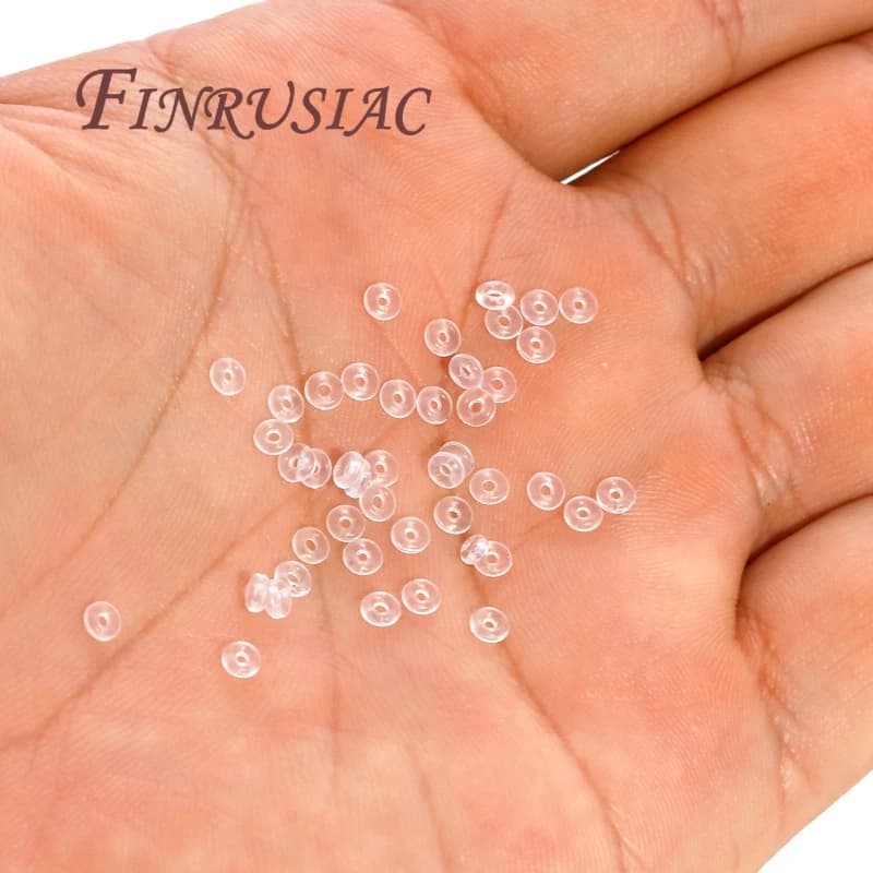 50-100 Pz/lotto 2mm 2.5mm 3mm Perline di Silicone Morbido Per Gioielli, Perline Del Distanziatore, Separatore Per Perline, Gioielli FAI DA TE Che Fanno forniture