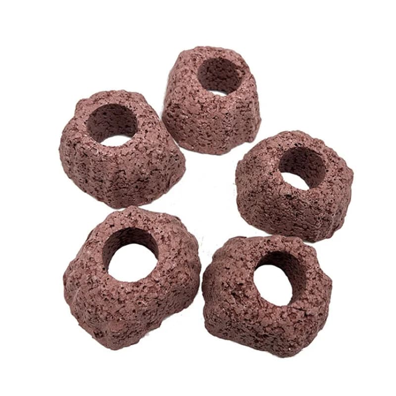 Decorazione per acquario vulcanico rosso Vaso di fissaggio per piante acquario Piante acquatiche a pois Tazza per piantare in vaso Accessori per acquari Filtro