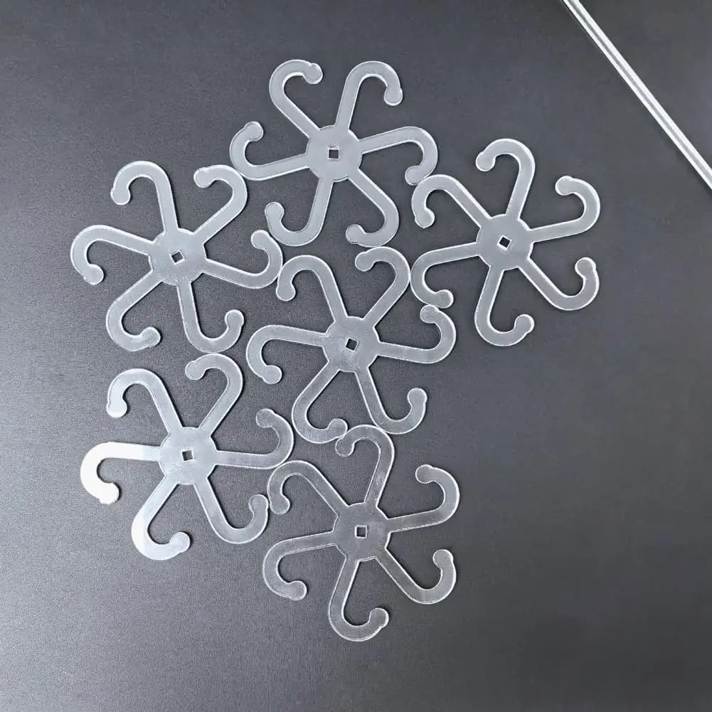 5 pieces supports for plant stems acrylic plant support for flowers with rods support hooks for garden pot plants for indoor and outdoor