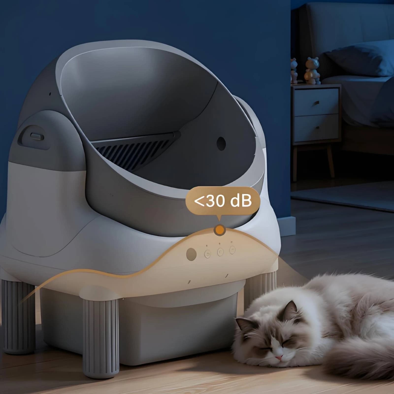 Litter Box with App Control Large Smart Litter Box with App for Cat Owners, Home, Living Room