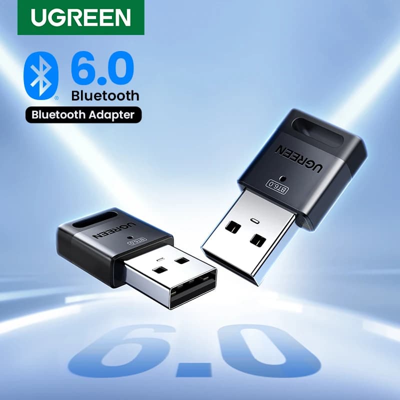 Bluetooth USB adapter, Bluetooth dongle 6.0 for Windows 11/10/8.1 PC, Bluetooth receiver and transmitter for keyboard/mouse