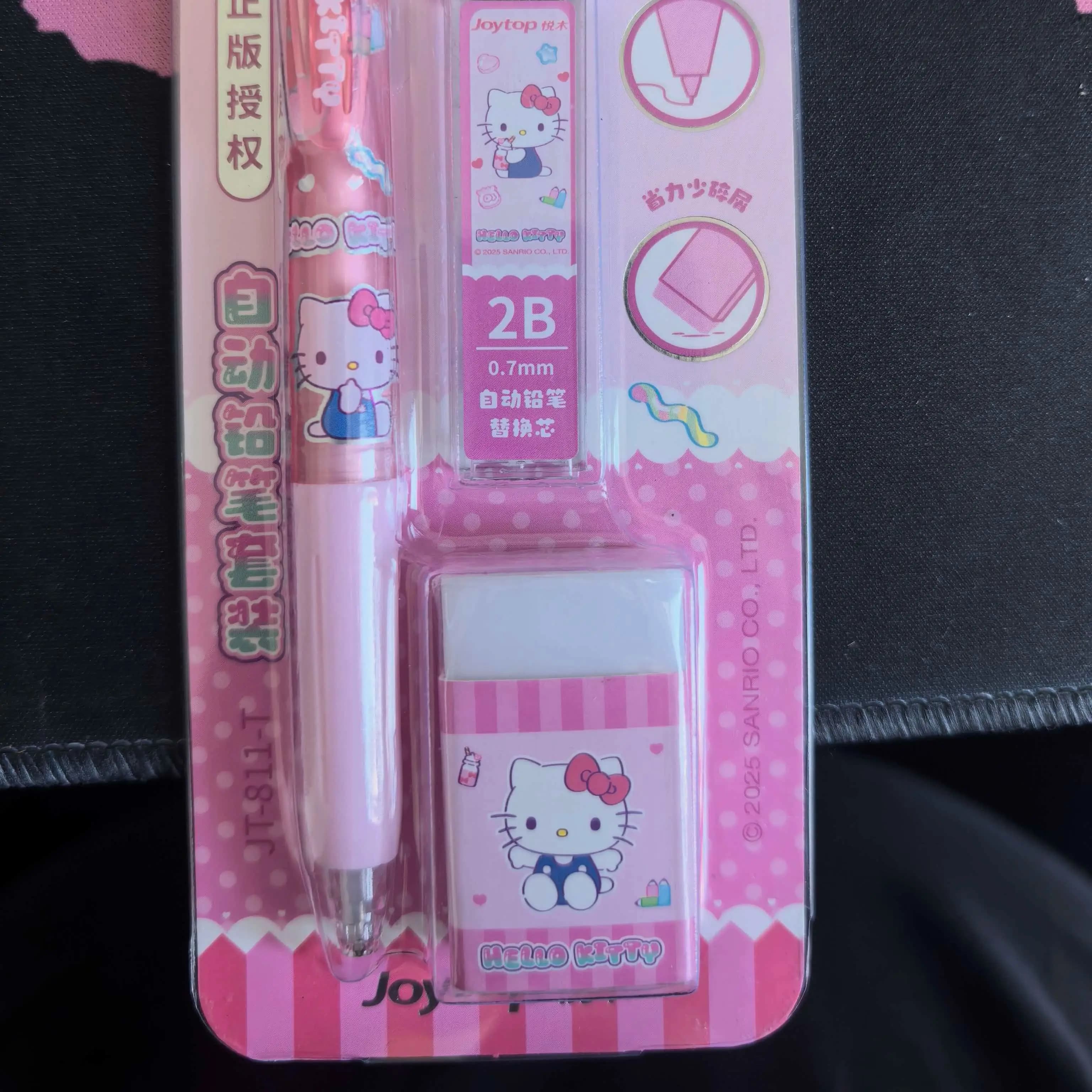 Sanrio Hello Kitty Automatic Pencil Set 0.7mm Cute Cartoon Mechanical Pencil High Appearance Level School Supplies for Girls