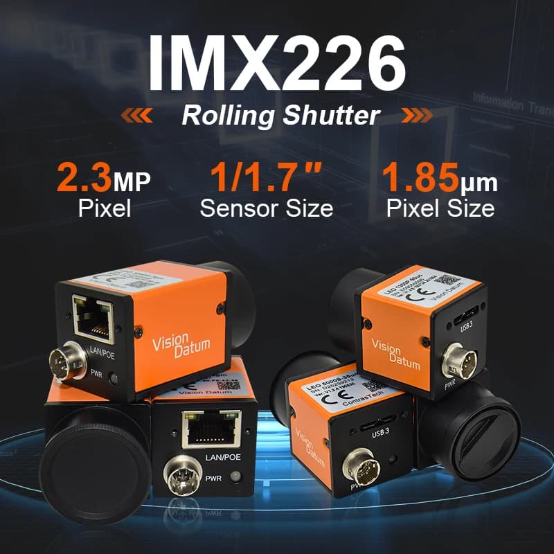 Risoluzione 4024x3036 Sensore Sony IMX226 71 Gamma dinamica Interfaccia GigE Telecamera industriale Basler originale per defese
