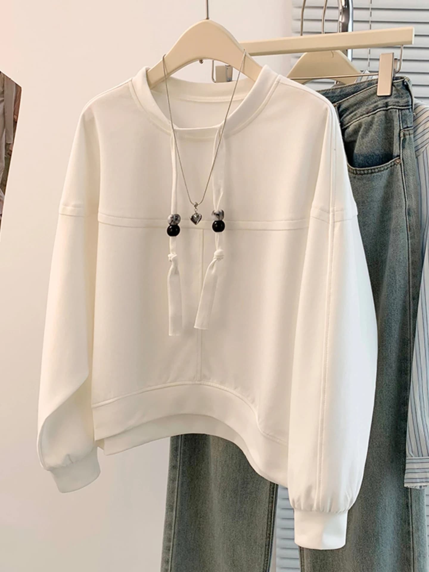 Women's Drawstring Hoodie Long Sleeve Base Shirt Spring Autumn plus Size Slimming European Style Top Trendy Casual Wear