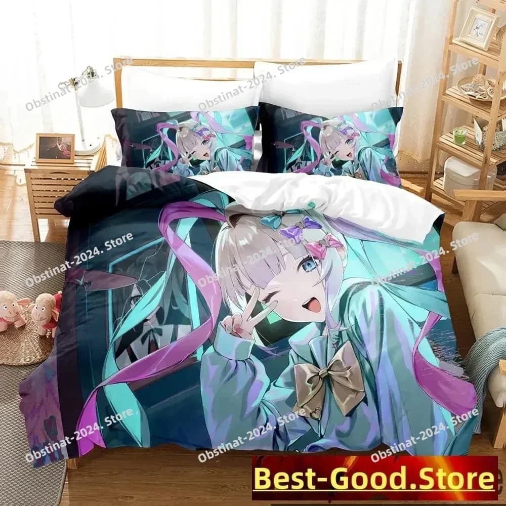 Stampa 3D Needy Streamer Sovraccarico Anime Set di biancheria da letto Ragazzi Ragazze Twin Queen King Size Copripiumino Federa Letto ragazzi Adulti