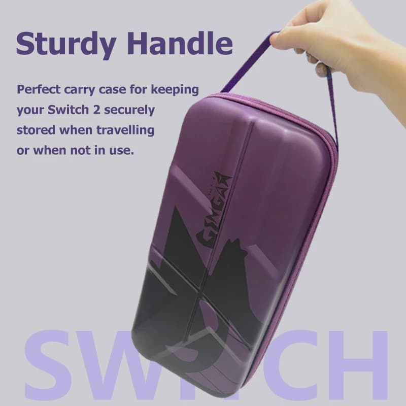 Portable Hard Carrying Case for Switch 2 with 10 Game Card Slots, Travel Protective Bag for Switch 2
