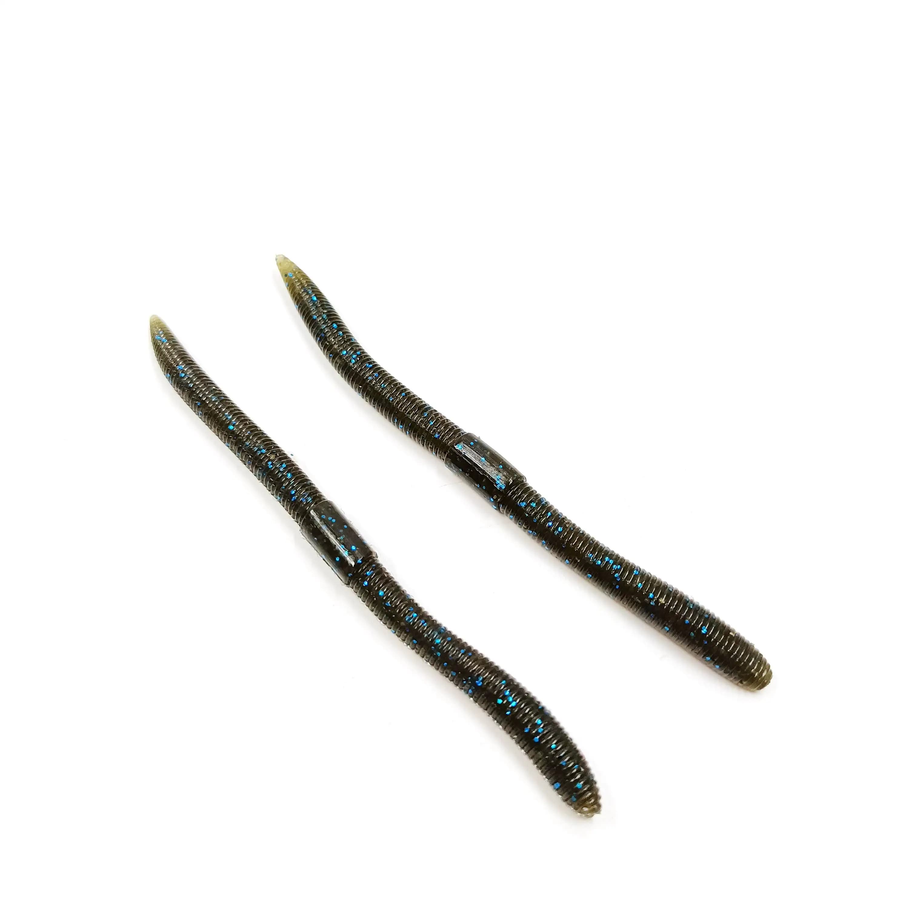 DUODUOYU 10PCS 10cm/2.4g Richiamo Morbido di Pesca Senko Verme Neko Rig Esche Flick Shake Terra Verme Artificiale Richiamo di Silicone Per Spigola