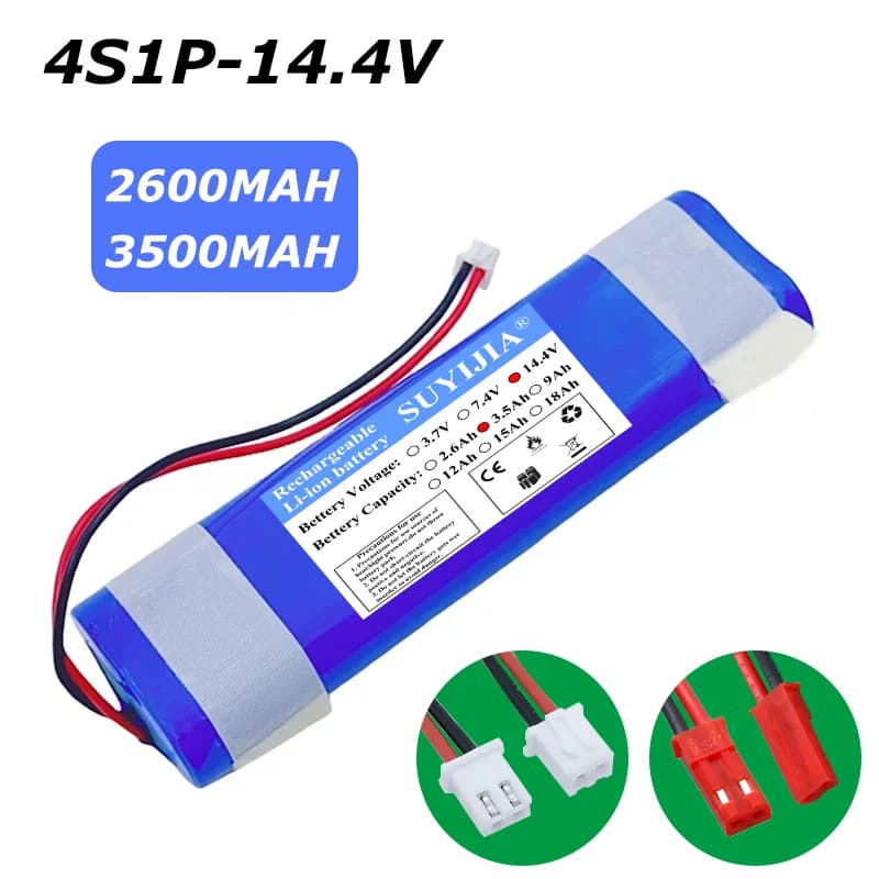 14.4V 14.8V 2600mAh 3500mAh 4S1P 18650 Rechargeable Li-ion Battery Pack For Fascia Gun Interchangeable Massager Accessories