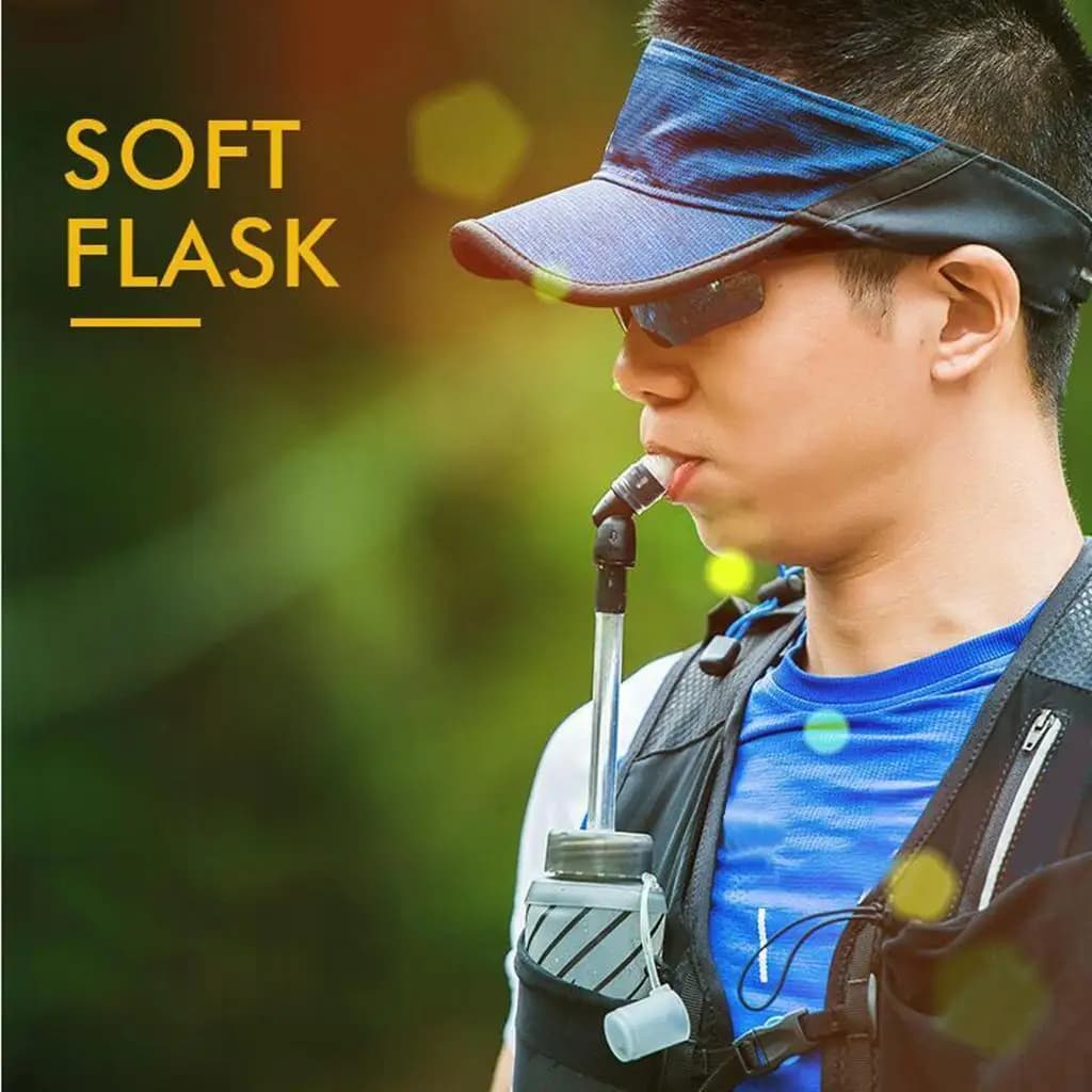 New Foldable Silicone Water Bottle Outdoors Traveling Sport Running Cycling Kettle Healthy Soft Material Accessories