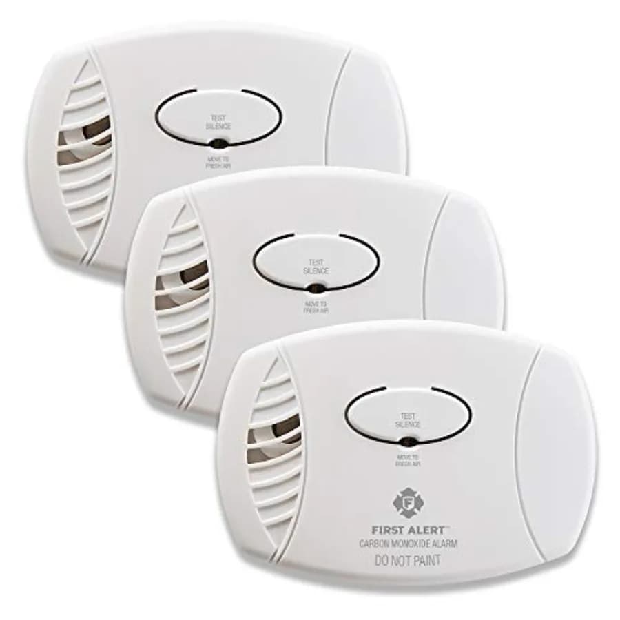 Rilevatore di Monossido di Carbonio CO606 Plug-In, Allarme Cablato con Batteria di Backup, Confezione da 3