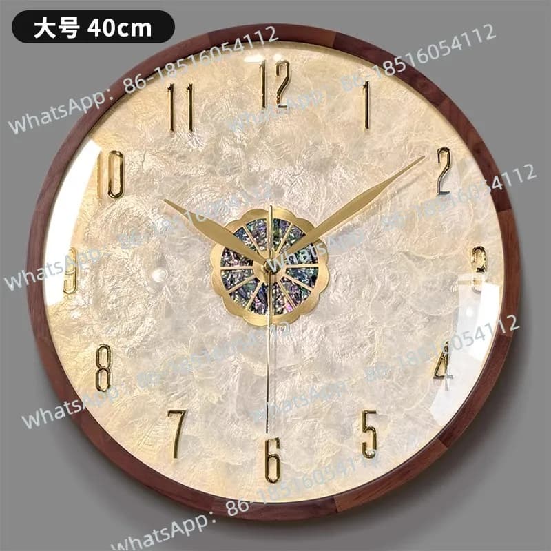 Orologio da Parete in Legno Massello di Lusso, Silenzioso, Decorativo, Stile Medievale 2025, Orologio da Parete di Alta Gamma per Soggiorno