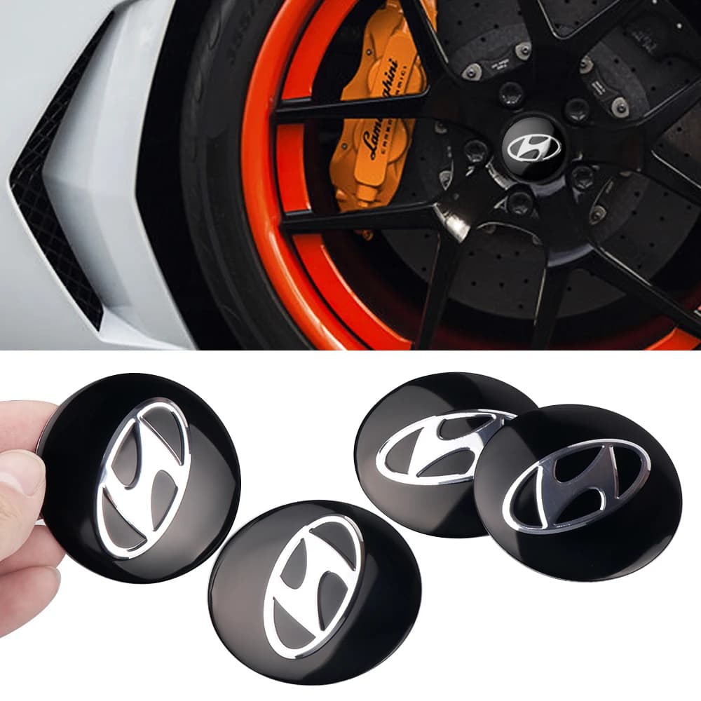 4Pcs 56/60MM For Hyundai Tucson Solaris I30 Creta Ix35 I40 IXi20 i30 ix20 ix25 ix35 Car Wheel Center Hub Emblem Decoration Cover