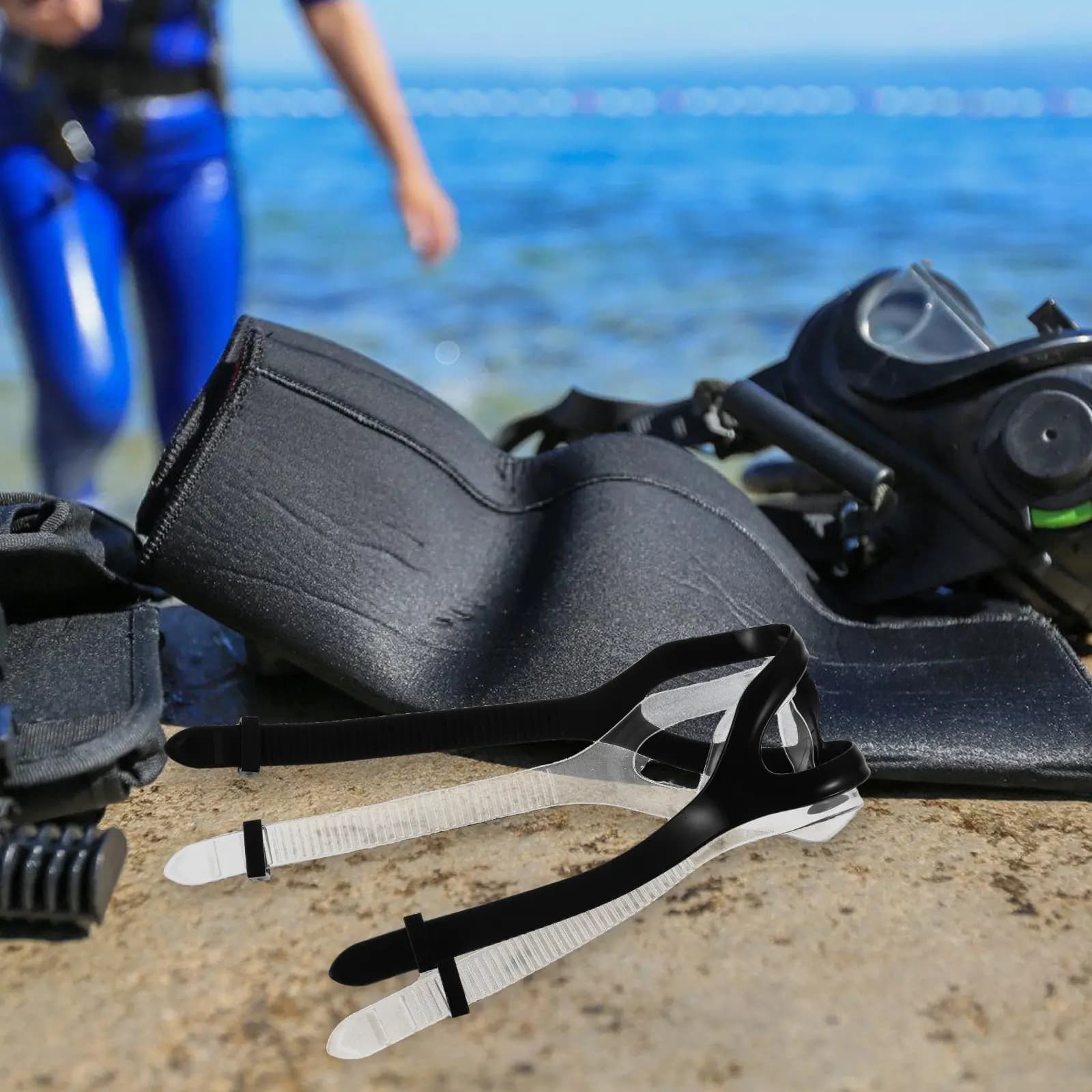 2 Pieces Silicone Premium Replacement Strap for Underwater Mask, Easy to Install, Comfortable Diving Accessories and Swimming for Men