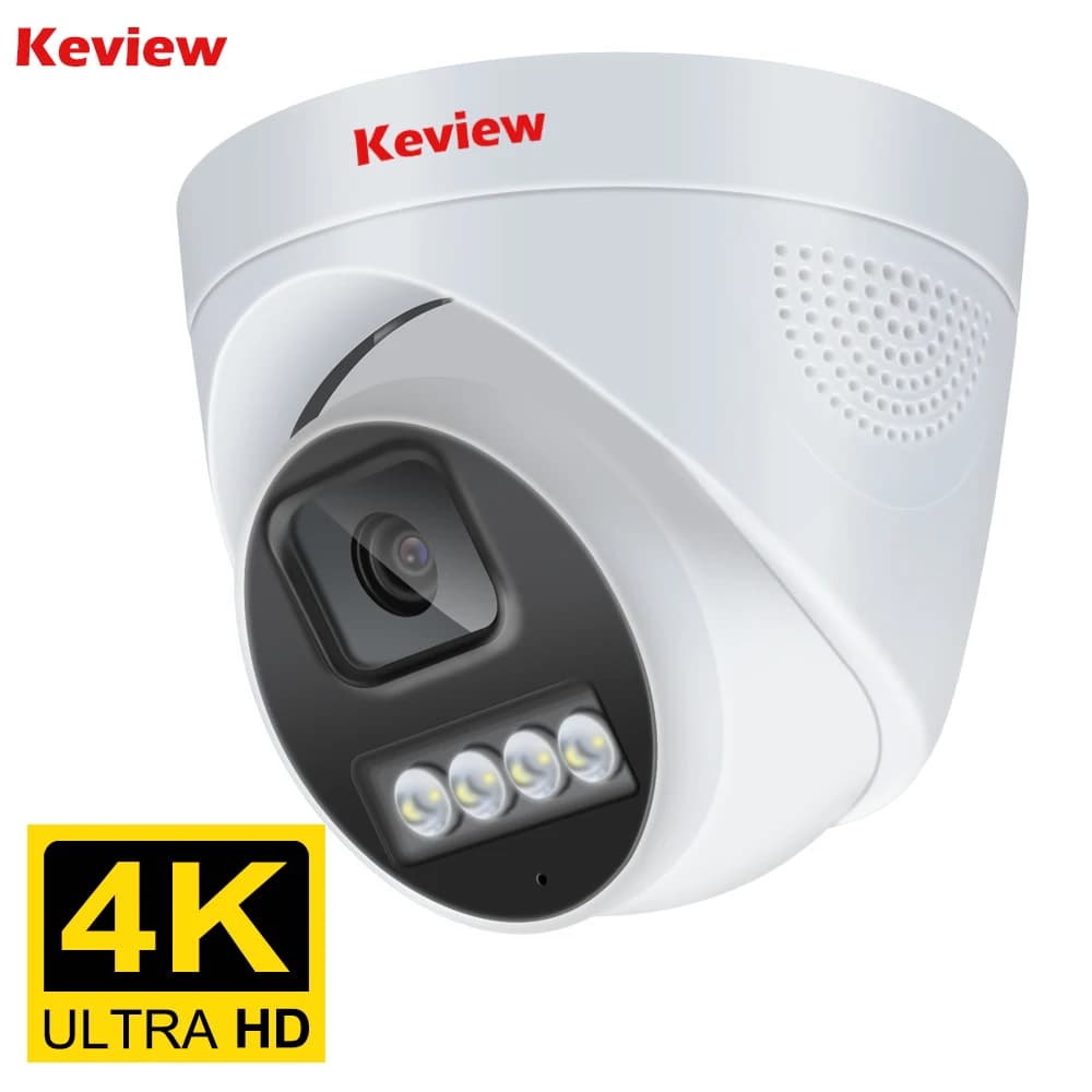 Telecamera IP 4K 8MP POE Audio H.265 Onvif Grandangolo 2.8mm AI Visione notturna a colori Home CCTV Video sorveglianza di sicurezza