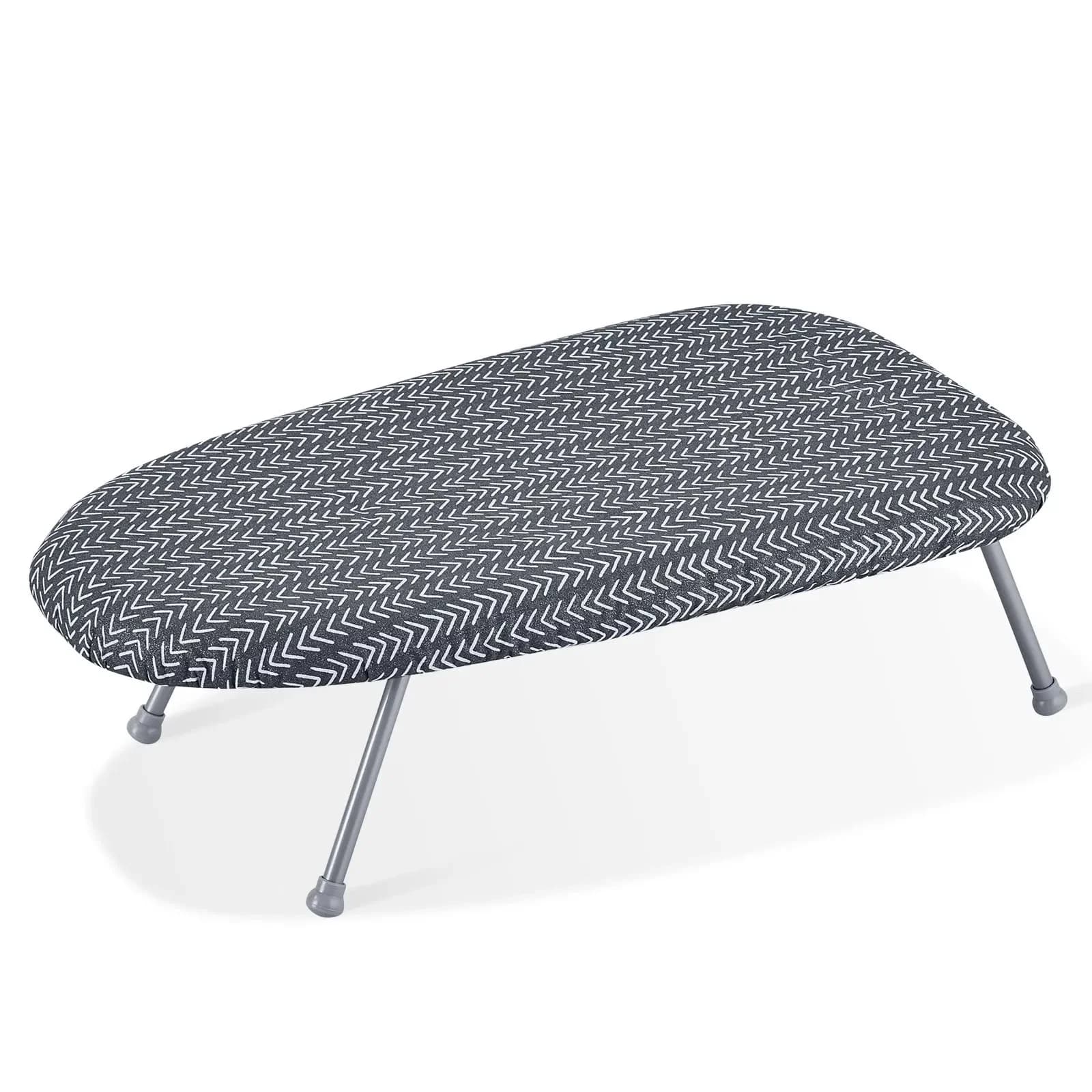 Ferro da stiro da tavolo 23,4 x 14,4, piccola asse da stiro con copertura resistente al calore e copertura in cotone 100%, mini asse da stiro