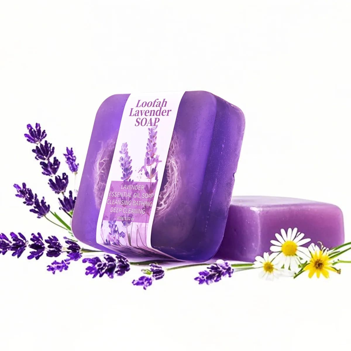 S + 100g Sapone all'olio essenziale di luffa di lavanda Detergente viso fatto a mano con acido cogico Corpo Doccia Fango Sbiancante Limone Fragran