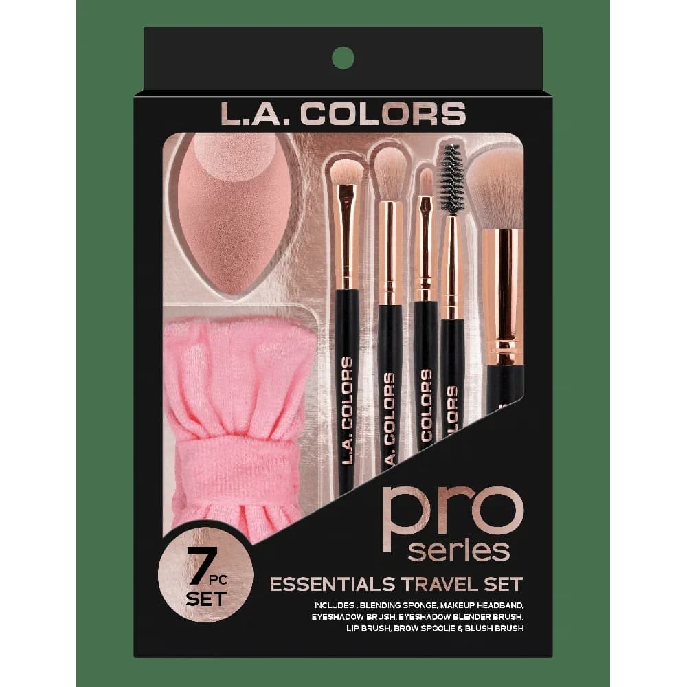Set da Viaggio Essenziale di Pennelli e Spugne per Trucco, Senza Lattice, Cruelty-Free, Pennelli Sintetici, Spugna per Sfumature, Lunga Durata, Riutilizzabile, Per Tutti