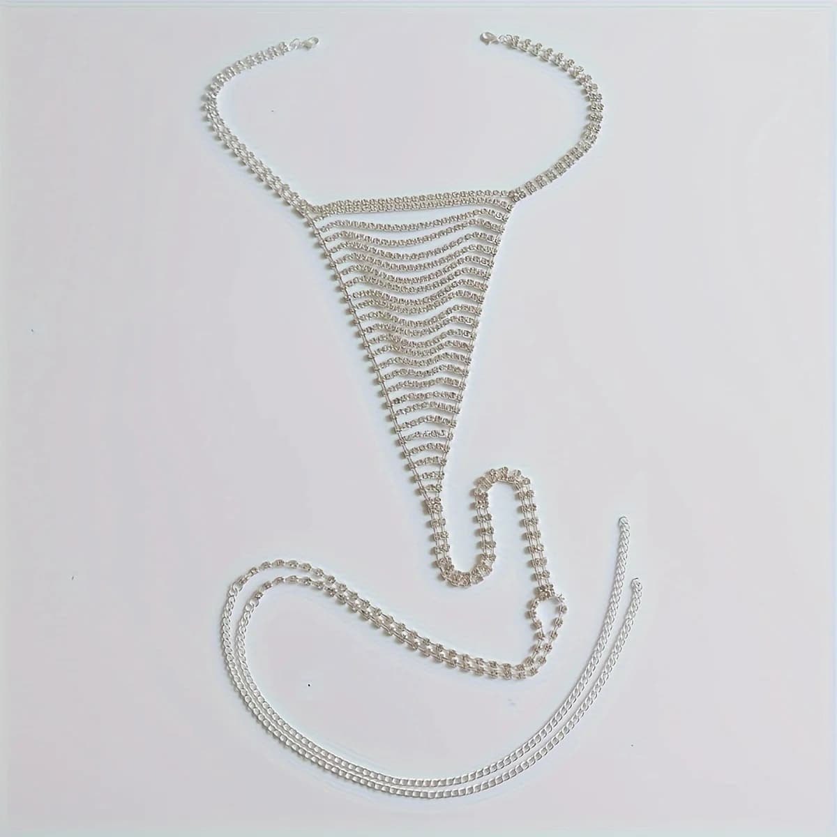 Accessori per gioielli perizoma bikini da donna con catena perizoma in strass multistrato lucido alla moda sexy da spiaggia