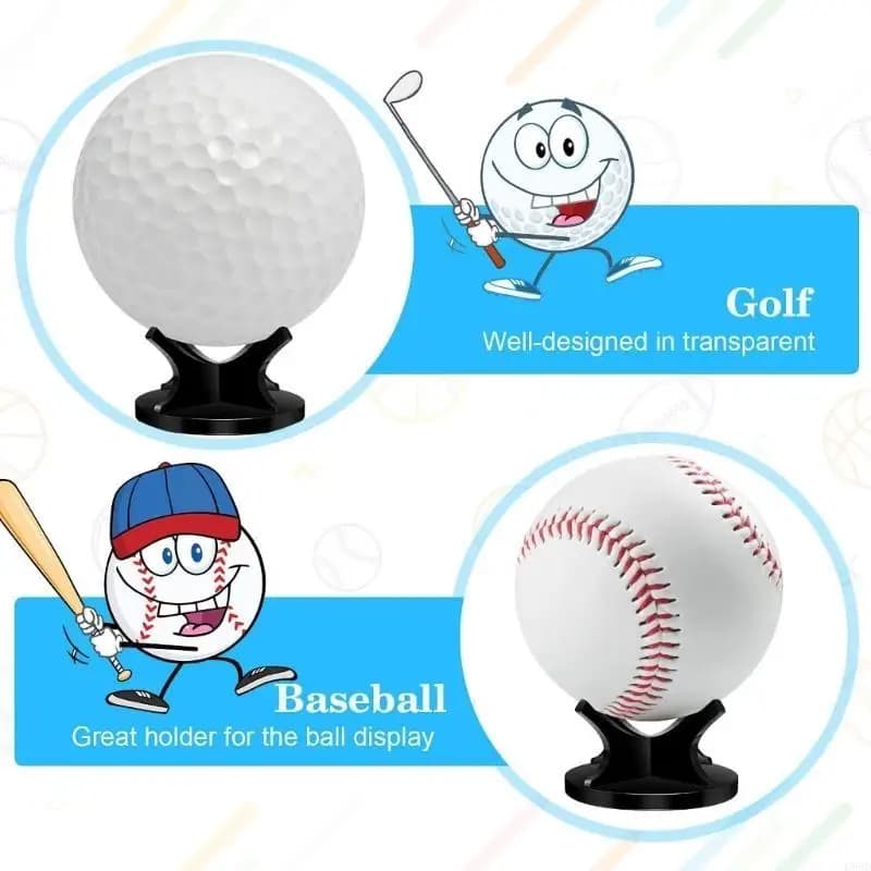 Baseball Softball Tennis Palle sportive Stand Espositore in acrilico Espositore per palline piccole Supporto da baseball per