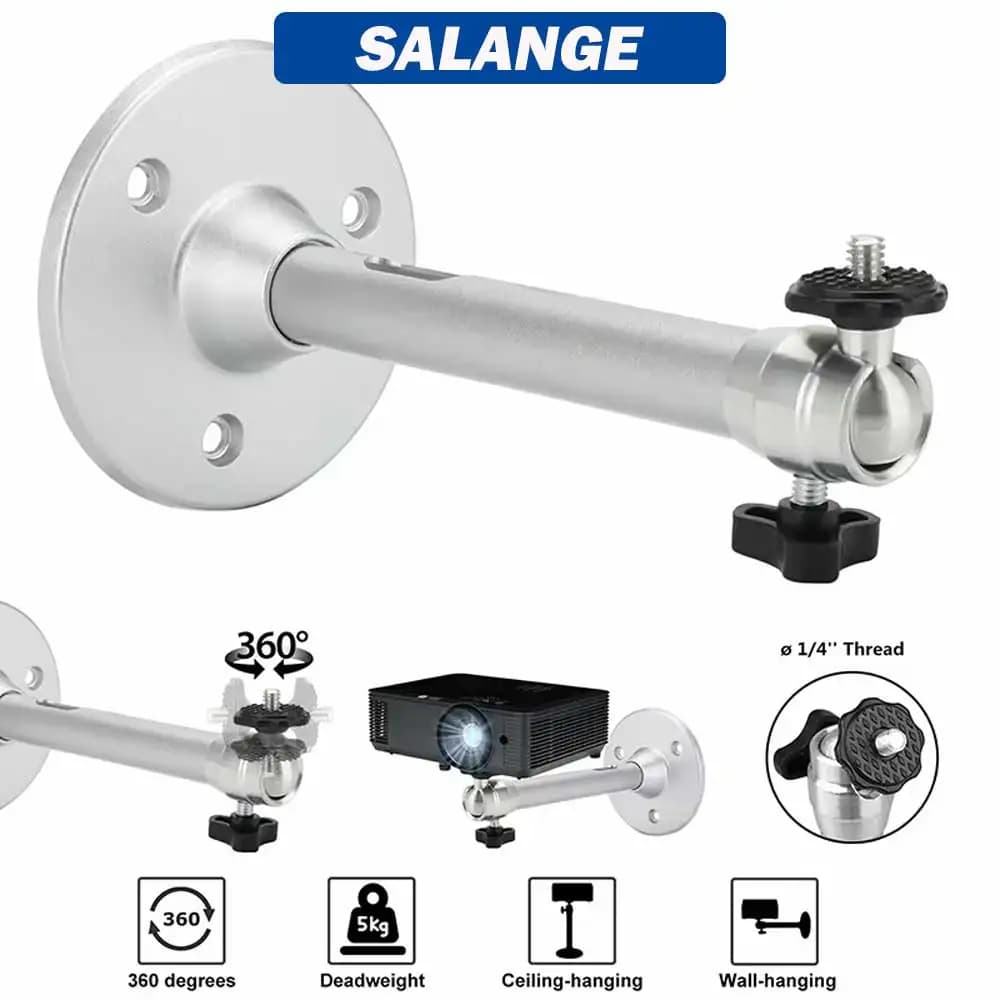 Salange Mini Proiettore Supporto da parete Supporto per staffa da soffitto per YG300 J15 HY320 Mini LED Proiettore DLP Telecamera di sicurezza DV