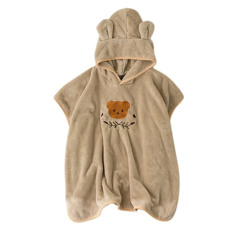 60 * 120 cm Asciugamani da bagno per bambini con cappuccio Cartoon Ricamo Accappatoio per bambini Morbido velluto corallo Articoli da bagno per bambini Mantello per doccia infantile