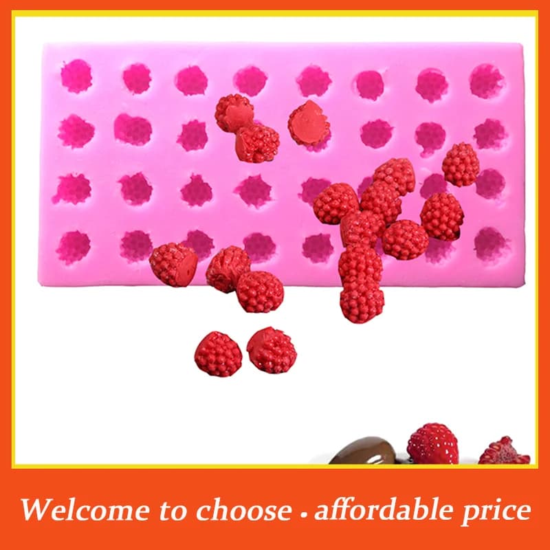 {}DIY 3d Raspberry Fruit Silicone Mold Diffuser Plaster Epoxy Resin Mold Fondant Chocolate Mousse Cake Decoration Baking Mold