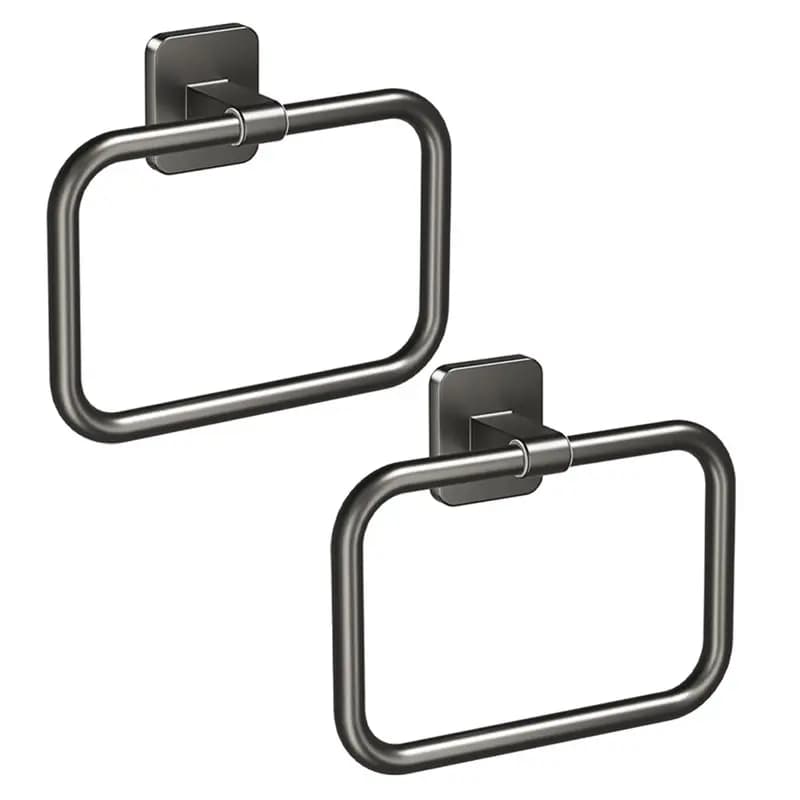 A76X-2 Portasciugamani quadrati Installazione senza trapano Portasciugamani da bagno in alluminio Portasciugamani da bagno Portasciugamani da bagno