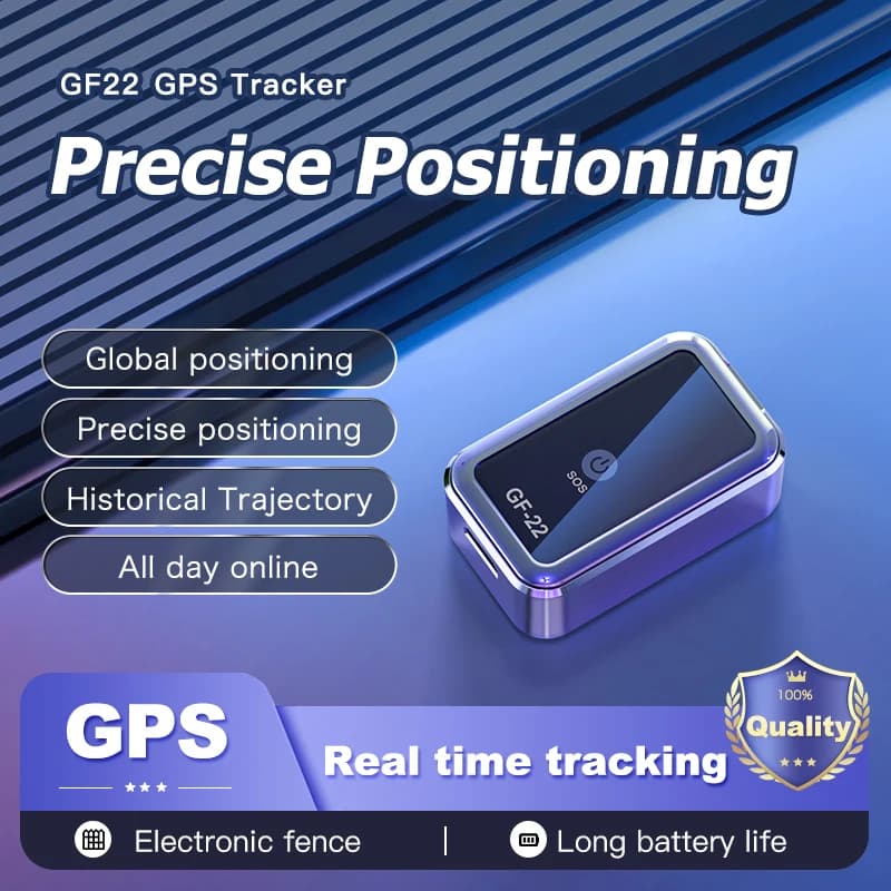 Localizzatore GPS Magnetico Mini GF22 per Auto, Dispositivo Antifurto in Tempo Reale, Posizionatore Preciso con Messaggi SIM, Allarme SOS