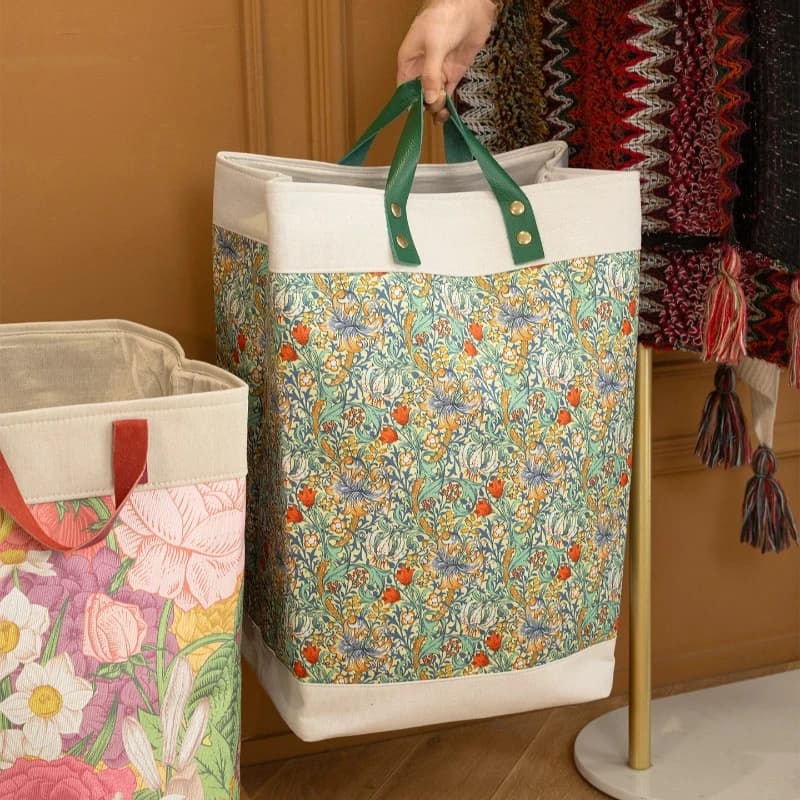Cotton Linen Storage Basket Foldable Large Laundry Basket Bedroom Toy Clothes Organizer Bag Multifunction Home Storage Baskets