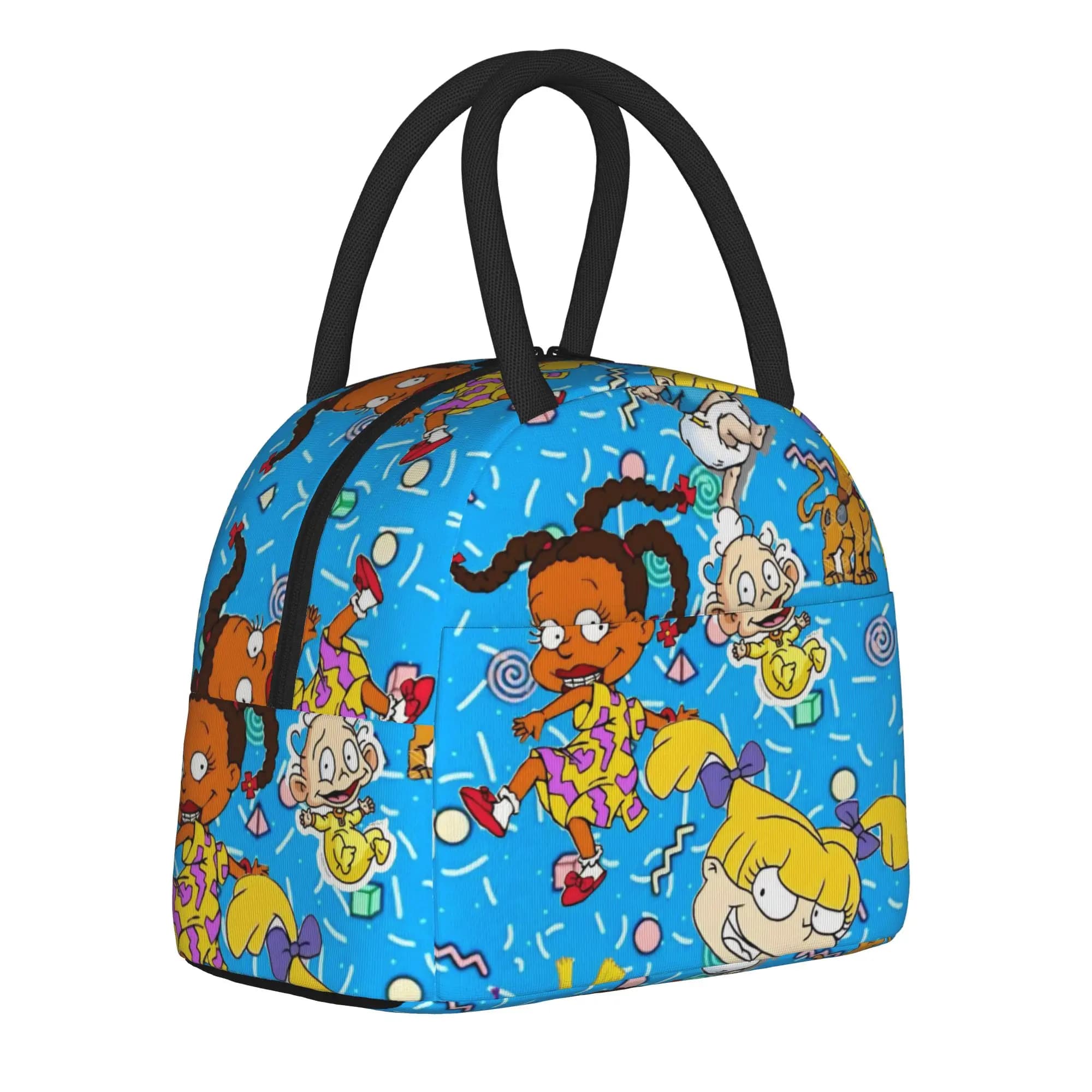 Cartoon R-Rugrats Insulated Lunch Bags for Men Women Food Container Bags Portable Thermal Cooler Lunch Box For Picnic