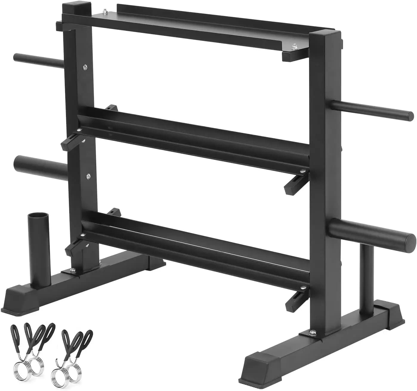 Porta Manubri Regolabile con Organizzatore per Kettlebell, Supporto Salvaspazio per Pesi - Soluzione per Home Gym