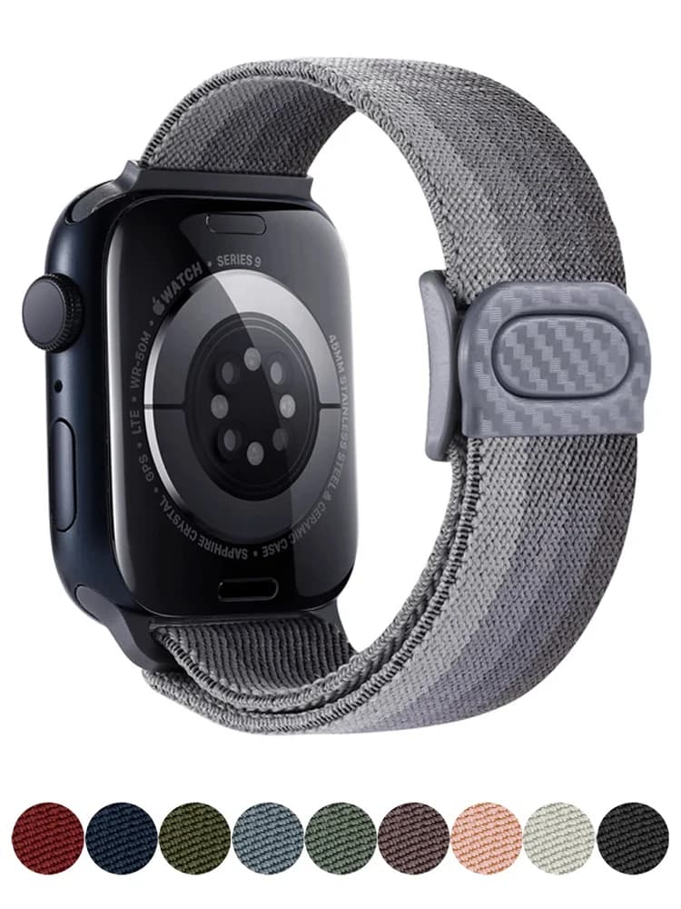Cinturino per cinturino Apple watch 45mm 40mm 44mm 41mm 49mm 38mm cinturino elastico in Nylon Solo correa serie iWatch 9 8 7 6 5 4 3 SE Ultra
