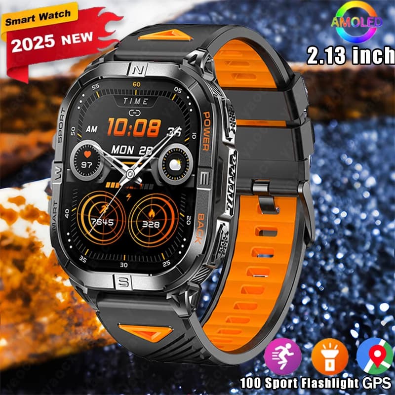 New GPS Smartwatch for Men with Bluetooth Call, 580mAh Battery, 3ATM Waterproof, Open Sports Fitness Tracker, Professional Smart Health Watch
