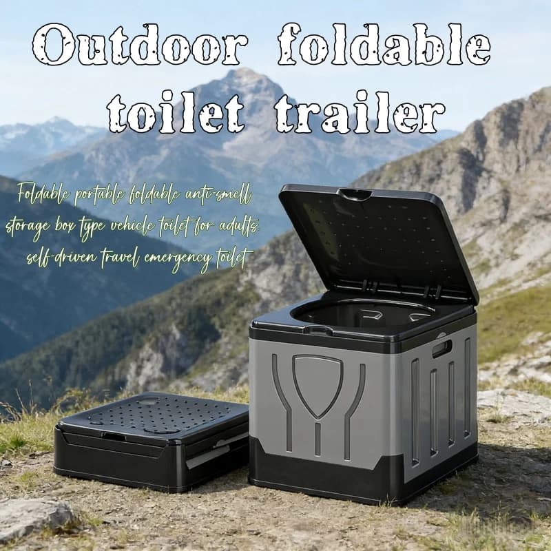 Toilette da esterno portatile pieghevole accessori da campeggio nella giungla campeggio pattumiera riutilizzabile deodorante toilette da campeggio escursionismo da viaggio
