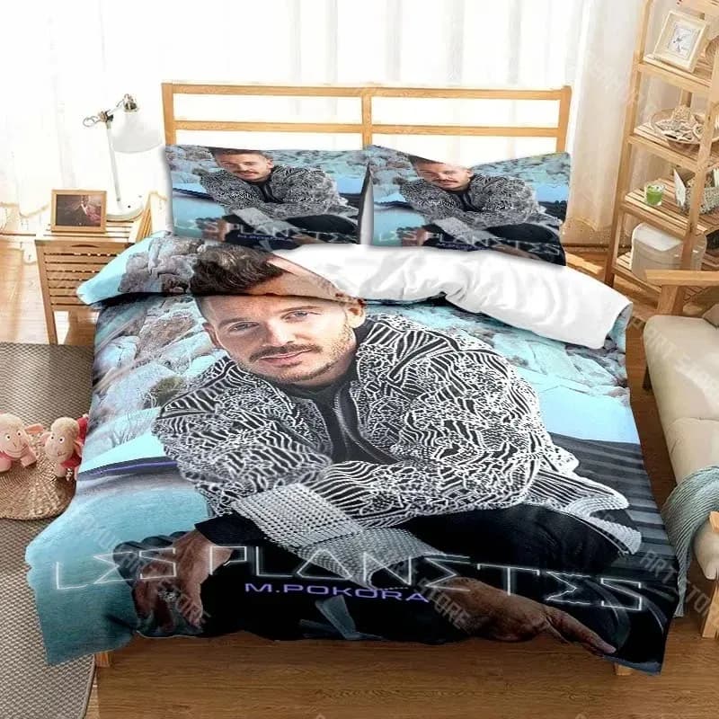 3D Printed M Pokora Matt Singer Bedding Set for Boys Girls Duvet Cover And Pillowcase Twin Queen King Full Single Double Sizes