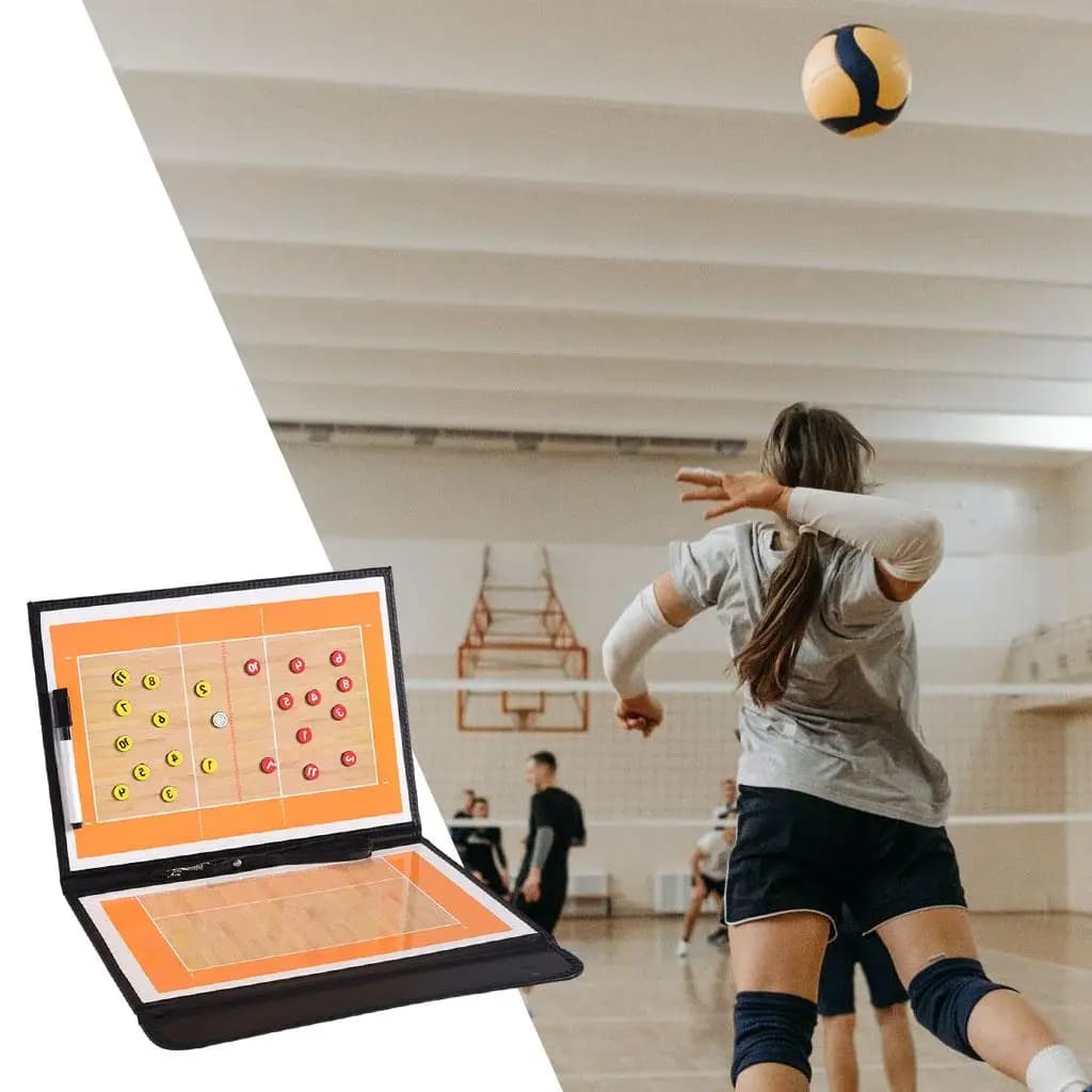 Lavagna pieghevole per allenamento di pallavolo con lavagna magnetica cancellabile a secco per accessori