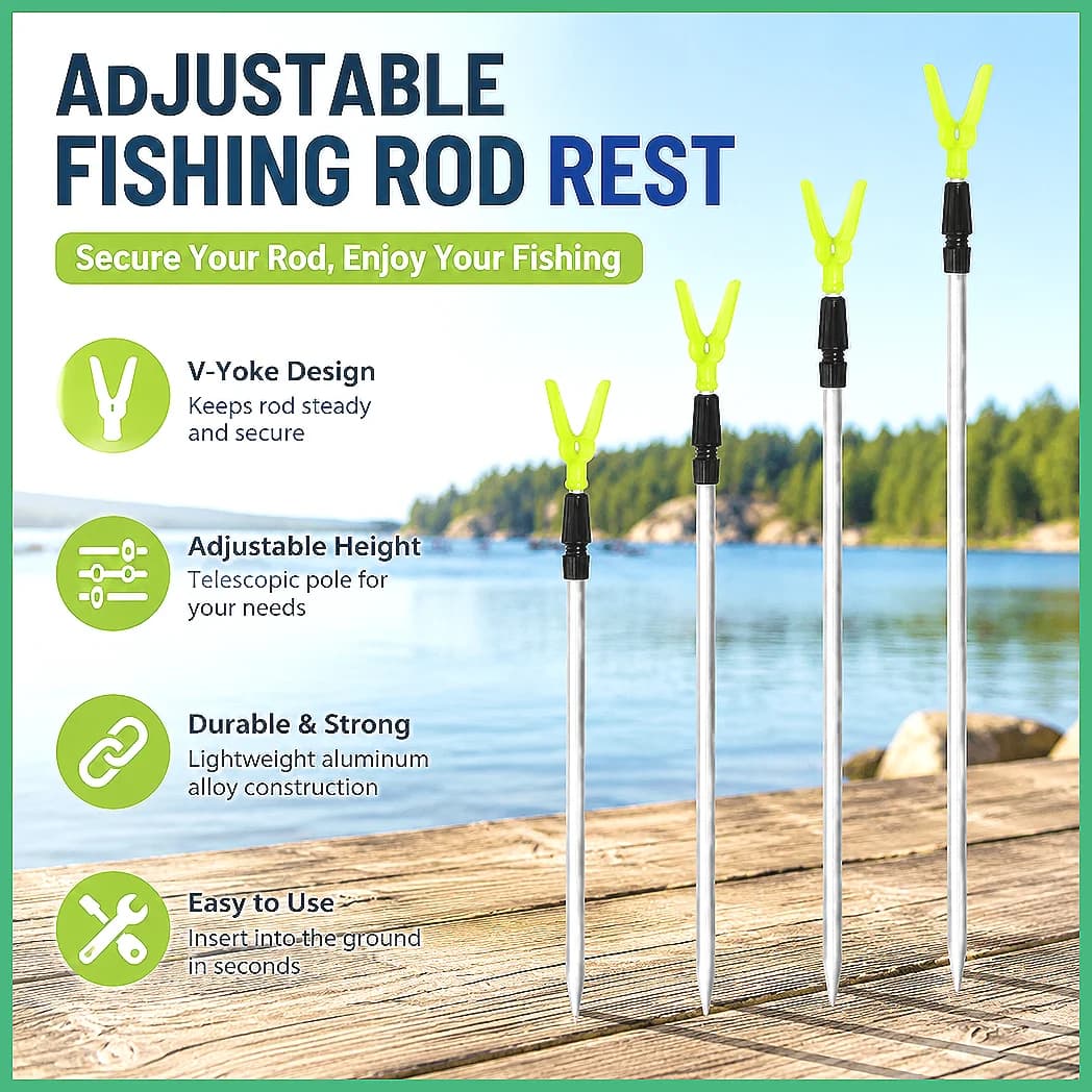 4/8pcs Adjustable Fishing Bankstick Telescopic Rod Holder Extending Bracket Portable Fishing Accessories