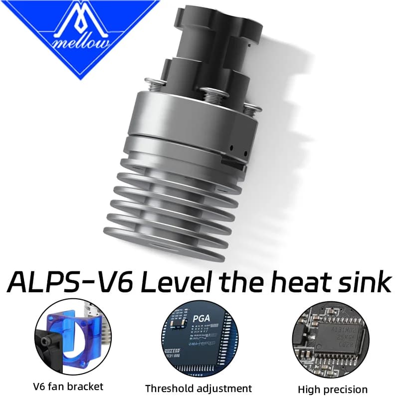 Mellow ALPS-V6 Heat Dissiper Intelligent Leveling Ugello Probe For E3D V6 Volcano Hotend 3D Printer FAI FROM TE Voron Vzbot Blv