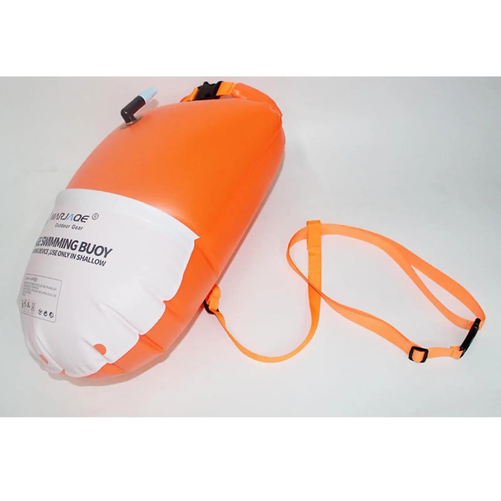 Boa di sicurezza gonfiabile in PVC da 20L con cintura regolabile, dispositivo galleggiante per nuotatori in acque libere