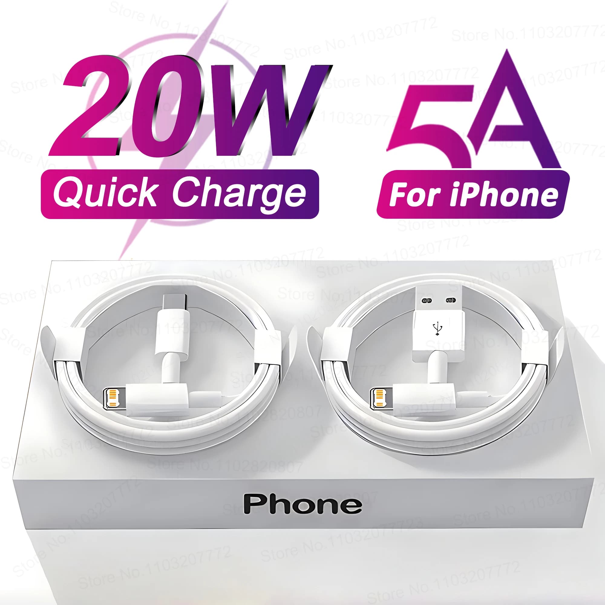 Cavo di ricarica rapida PD 20W 1M 2M per Apple iPhone 11 13 12 14 Pro Max Plus Cavi linea dati USB C Accessori per telefoni di ricarica rapida