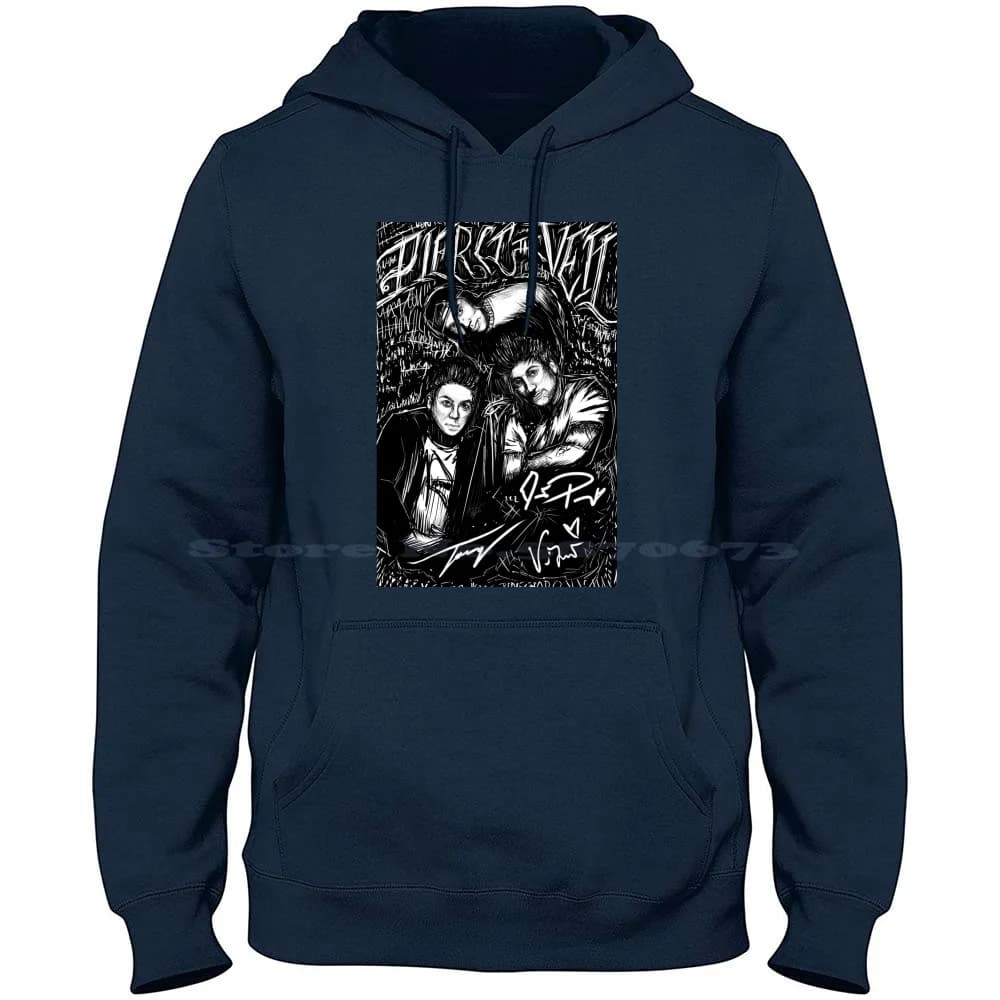 Pierce The Veil Illustrated Poster 2022 100% puro cotone felpa con cappuccio Tshirt Pierce The Veil Vic Fuentes Tony martin Jaime Preciado