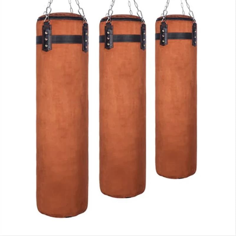 120cm Bovine Leather Boxing Bag Adult Sand Bag MMA Muay Thai Taekwondo Sport Fitness Training Boxing Exercise Equipment