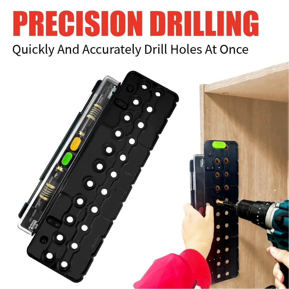 Drawer Hinge Punching Combination Woodworking Hexagonal Helical Toe Straight Hole Positioning Plate Tool to Open Hardware Holes