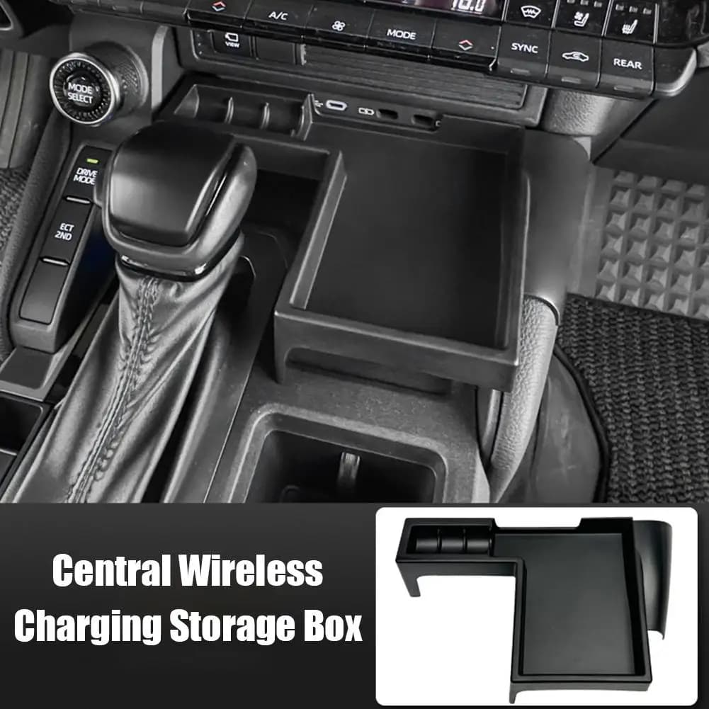 Vano portaoggetti centrale per Land Cruiser 250 Prado J250 LC250 2024 2025 - Organizer per auto con caricatore telefono e vassoio portaoggetti - Accessorio interno F5L2